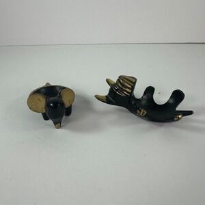 Vintage Walter‎ Bosse Dog and Elephant Egg Cup or candle holder Set of 2 Signed